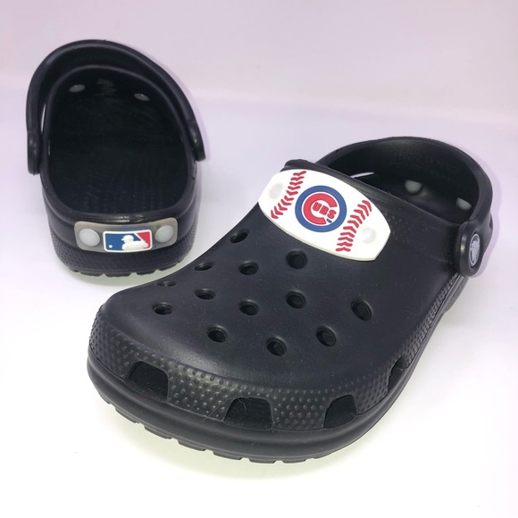 NWT Crocs 6 Cubs logo classic clog black Chicago shoes 0924 women’s - Picture 1 of 9